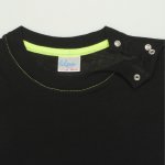 Tricou maneca scurta negru cu verde | liloo