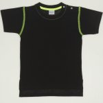 Tricou maneca scurta negru cu verde | liloo