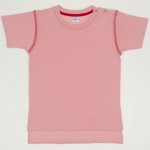 Salmon with red short-sleeve tee  | liloo