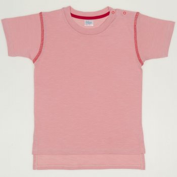 Salmon with red short-sleeve tee  | liloo