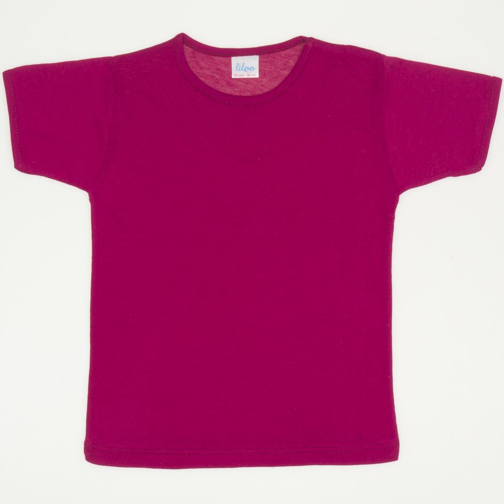 Burgundy short-sleeve tee | liloo