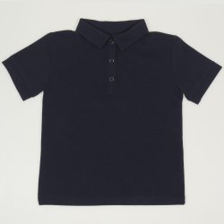 Navy blue short sleeve t-shirt polo