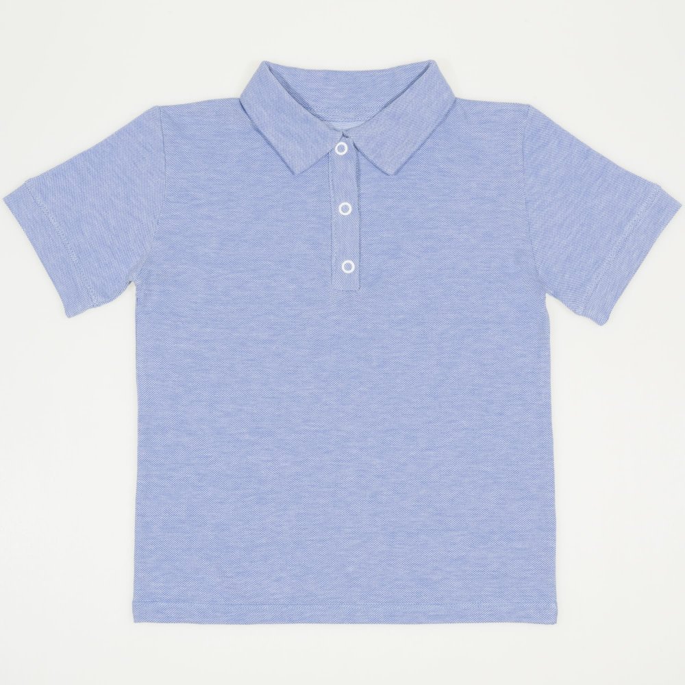 Light blue short sleeve t-shirt polo | liloo