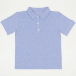 Light blue short sleeve t-shirt polo | liloo