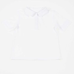 Tricou polo cu maneca scurta copii alb