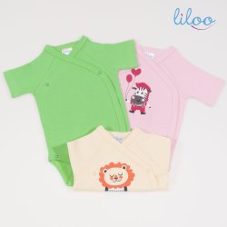 Side-snaps short-sleeve bodysuits for babies and newborns