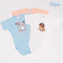 Short-sleeve bodysuits for kids and babies