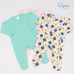 Long-sleeve sleep and play with footies (with feet) for babies and newborns