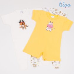 Short-sleeve one-piece sleep and play for babies and newborns