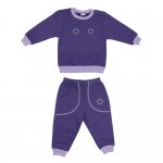 Purple thick sport outfit with hearts print | liloo