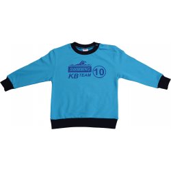 Turquoise sweatshirt with swimming print