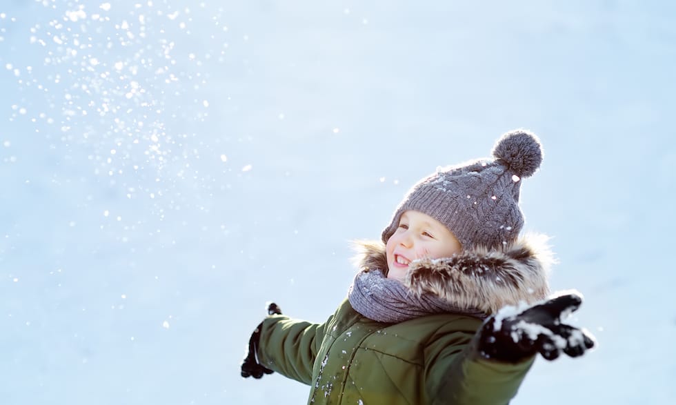 child in the snow