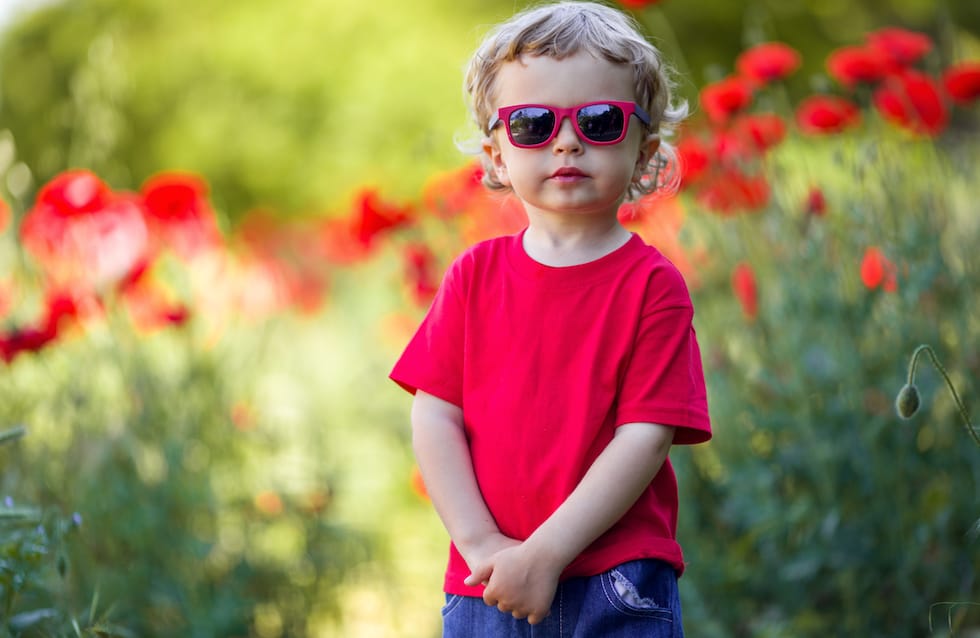 Boy with red t-shirt