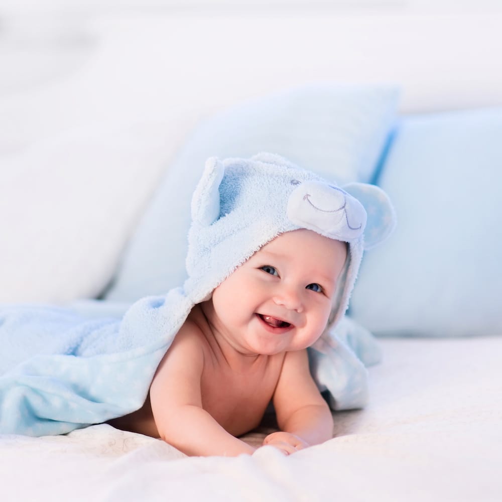 Baby in towel