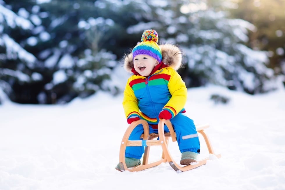 Baby on a sled 1