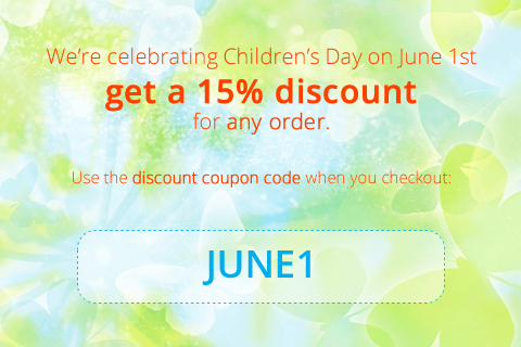 Promo discount - June 1 - Children's Day 2017
